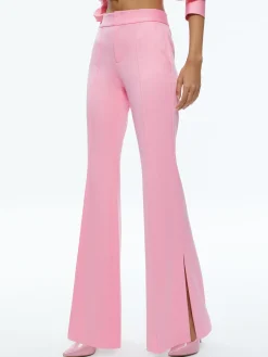 Alice and Olivia DANETTE HIGH RISE FLARE SLIT TROUSER CHERRY BLOSSOM*FEATURED SHOPS | CLOTHING