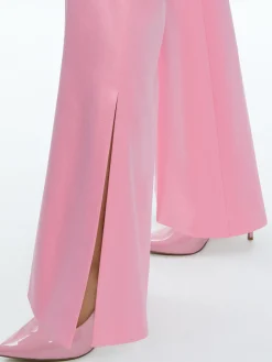 Alice and Olivia DANETTE HIGH RISE FLARE SLIT TROUSER CHERRY BLOSSOM*FEATURED SHOPS | CLOTHING
