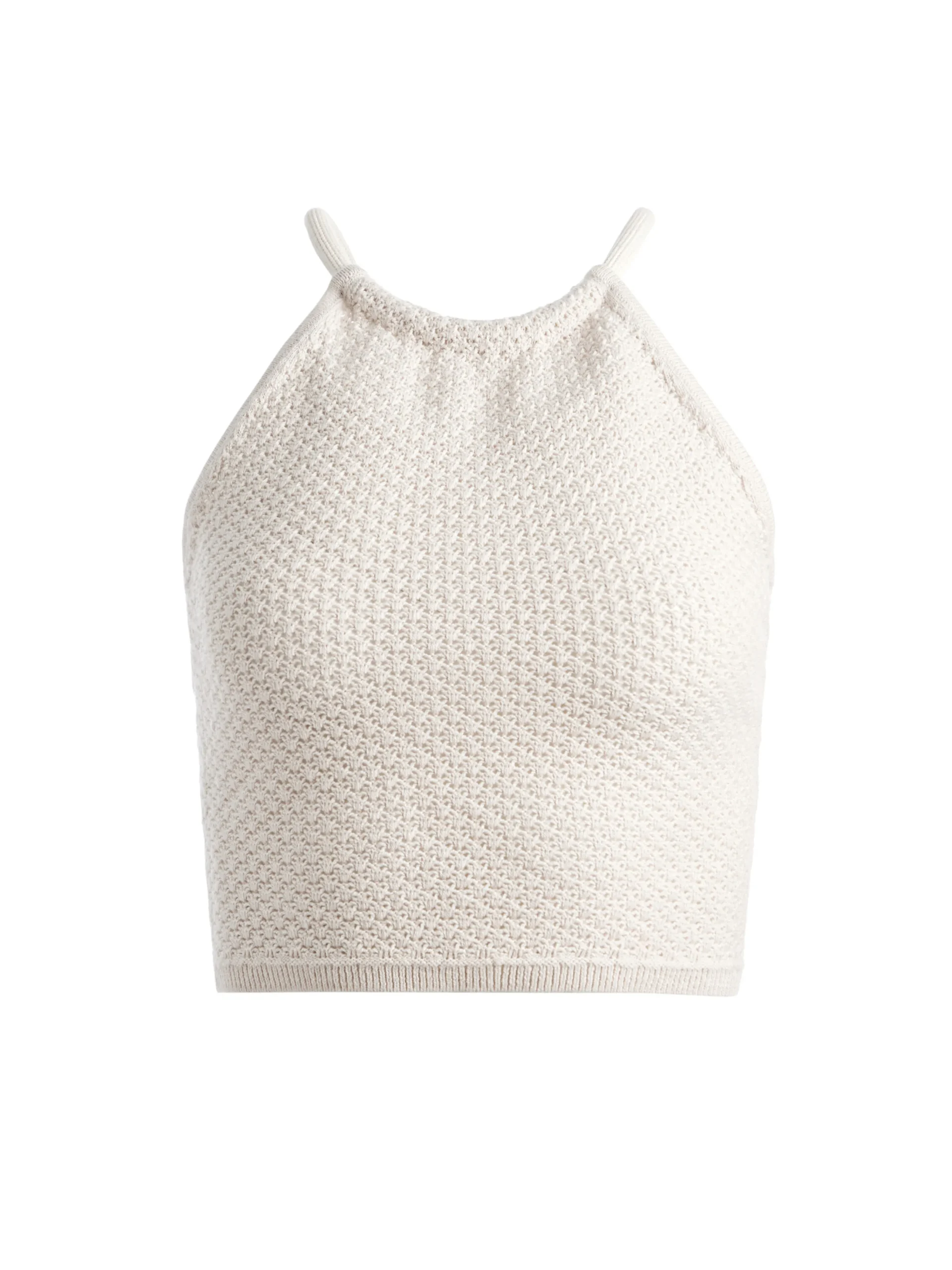 Alice and Olivia DARIA POINETELLE CORD BACK HALTER TOP SAND*CLOTHING