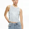 Alice and Olivia DARINA EMBELLISHED CROPPED TANK *CLOTHING