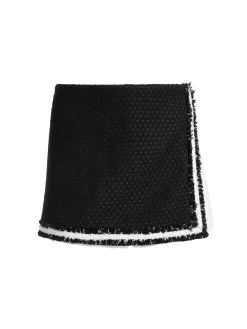 Alice and Olivia DARMA CROSSOVER SKORT BLACK/OFF WHITE*FEATURED SHOPS | FEATURED SHOPS | CLOTHING | CLOTHING | CLOTHING