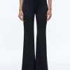 Alice and Olivia DEANNA HIGH RISE SIDE STRIPE PANT BLACK*CLOTHING