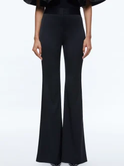 Alice and Olivia DEANNA HIGH RISE SIDE STRIPE PANT BLACK*CLOTHING
