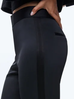 Alice and Olivia DEANNA HIGH RISE SIDE STRIPE PANT BLACK*CLOTHING