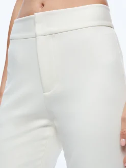 Alice and Olivia DEANNA HIGH WAISTED BOOTCUT PANT ECRU*CLOTHING