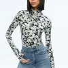 Alice and Olivia DELAINA TURTLENECK TOP HOMEROOM FLORAL*CLOTHING