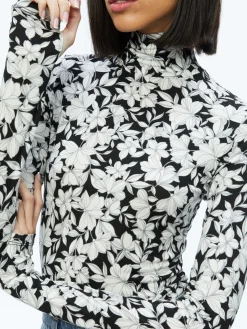 Alice and Olivia DELAINA TURTLENECK TOP HOMEROOM FLORAL*CLOTHING
