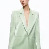 Alice and Olivia DENNY NOTCH COLLAR BOYFRIEND BLAZER + DEANNA HIGH WAISTED BOOTCUT PANT *CLOTHING