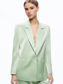 Alice and Olivia DENNY NOTCH COLLAR BOYFRIEND BLAZER *CLOTHING