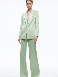Alice and Olivia DENNY NOTCH COLLAR BOYFRIEND BLAZER + DEANNA HIGH WAISTED BOOTCUT PANT *CLOTHING