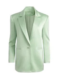 Alice and Olivia DENNY NOTCH COLLAR BOYFRIEND BLAZER + DEANNA HIGH WAISTED BOOTCUT PANT *CLOTHING