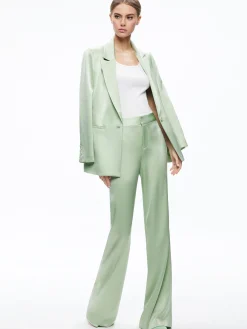 Alice and Olivia DENNY NOTCH COLLAR BOYFRIEND BLAZER + DEANNA HIGH WAISTED BOOTCUT PANT *CLOTHING