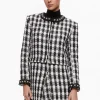 Alice and Olivia DEON TWO-FER TWEED JACKET BLACK/WHITE*FEATURED SHOPS | CLOTHING