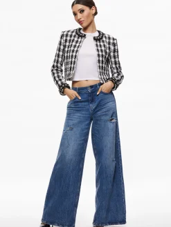 Alice and Olivia DEON TWO-FER TWEED JACKET + MACE TWEED MINI SKORT *CLOTHING