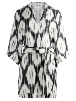 Alice and Olivia DOMINO KIMONO WITH TIE BELT CLASSIC IKAT*CLOTHING