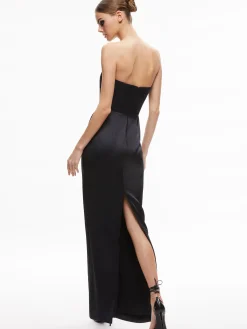 Alice and Olivia DOREEN STRAPLESS MAXI DRESS BLACK*DRESSES | DRESSES | CLOTHING