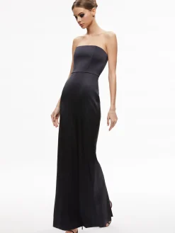 Alice and Olivia DOREEN STRAPLESS MAXI DRESS BLACK*DRESSES | DRESSES | CLOTHING