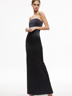 Alice and Olivia DOREEN STRAPLESS MAXI DRESS BLACK*DRESSES | DRESSES | CLOTHING