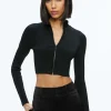 Alice and Olivia DORRIS RIBBED ZIP UP CARDIGAN *FEATURED SHOPS | CLOTHING