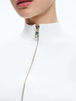 Alice and Olivia DORRIS RIBBED ZIP UP CARDIGAN *FEATURED SHOPS | CLOTHING