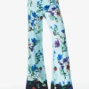 Alice and Olivia DYLAN HIGH WAISTED WIDE LEG PANT BEAUTIFUL BLOOMS LG JULEP*CLOTHING