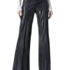 Alice and Olivia DYLAN VEGAN LEATHER WIDE LEG PANT BLACK*FEATURED SHOPS | FEATURED SHOPS | FEATURED SHOPS | CLOTHING