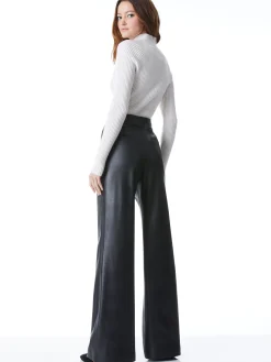 Alice and Olivia DYLAN VEGAN LEATHER WIDE LEG PANT BLACK*FEATURED SHOPS | FEATURED SHOPS | FEATURED SHOPS | CLOTHING