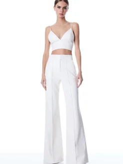 Alice and Olivia DYLAN VEGAN LEATHER WIDE LEG PANT ECRU*FEATURED SHOPS | FEATURED SHOPS | CLOTHING