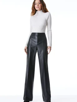 Alice and Olivia DYLAN VEGAN LEATHER WIDE LEG PANT BLACK*FEATURED SHOPS | FEATURED SHOPS | FEATURED SHOPS | CLOTHING