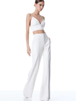 Alice and Olivia DYLAN VEGAN LEATHER WIDE LEG PANT ECRU*FEATURED SHOPS | FEATURED SHOPS | CLOTHING