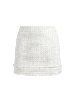 Alice and Olivia ECENIA MINI SKIRT OFF WHITE*CLOTHING