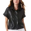 Alice and Olivia EDYTH VEGAN LEATHER BUTTON DOWN *FEATURED SHOPS | FEATURED SHOPS | CLOTHING
