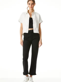 Alice and Olivia EDYTH VEGAN LEATHER BUTTON DOWN *FEATURED SHOPS | FEATURED SHOPS | CLOTHING