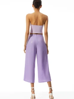 Alice and Olivia ELBA SEQUIN HIGH WAISTED ANKLE PANT LAVENDER*CLOTHING