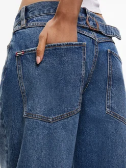 Alice and Olivia ERNIE LOW RISE BUCKLE BACK JEAN AVERY BLUE*FEATURED SHOPS | CLOTHING | CLOTHING