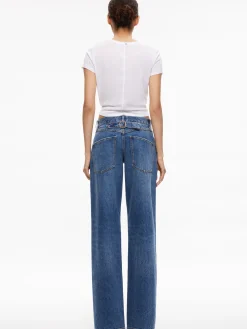 Alice and Olivia ERNIE LOW RISE BUCKLE BACK JEAN AVERY BLUE*FEATURED SHOPS | CLOTHING | CLOTHING