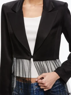 Alice and Olivia EVERLY TULLE BLAZER *FEATURED SHOPS | CLOTHING