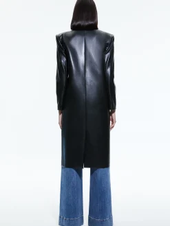 Alice and Olivia FIERRO VEGAN LEATHER LONG BLAZER BLACK*FEATURED SHOPS | FEATURED SHOPS | CLOTHING