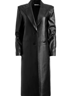 Alice and Olivia FIERRO VEGAN LEATHER LONG BLAZER BLACK*FEATURED SHOPS | FEATURED SHOPS | CLOTHING