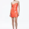 Alice and Olivia FIFI SEQUIN FITTED MINI CAMI DRESS CORAL SUNSET*DRESSES | DRESSES | CLOTHING