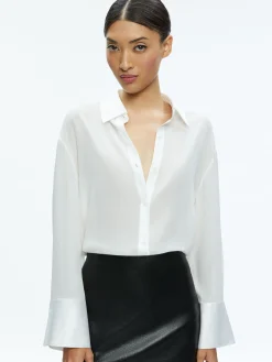 Alice and Olivia FINELY OPEN BACK BUTTON DOWN OFF WHITE*FEATURED SHOPS | FEATURED SHOPS | CLOTHING