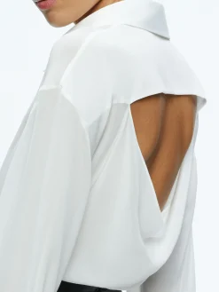 Alice and Olivia FINELY OPEN BACK BUTTON DOWN OFF WHITE*FEATURED SHOPS | FEATURED SHOPS | CLOTHING
