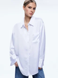 Alice and Olivia FINELY OVERSIZED BUTTON DOWN SHIRT *FEATURED SHOPS | CLOTHING
