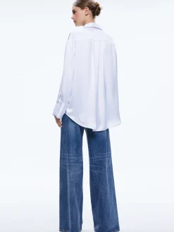 Alice and Olivia FINELY OVERSIZED BUTTON DOWN SHIRT *FEATURED SHOPS | CLOTHING