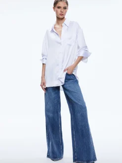 Alice and Olivia FINELY OVERSIZED BUTTON DOWN SHIRT *FEATURED SHOPS | CLOTHING
