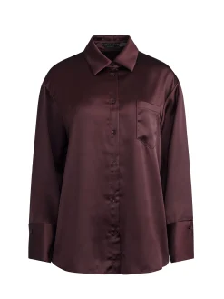 Alice and Olivia FINELY OVERSIZED BUTTON DOWN SHIRT + JC WIDE LEG SIDE SLIT PANT *CLOTHING