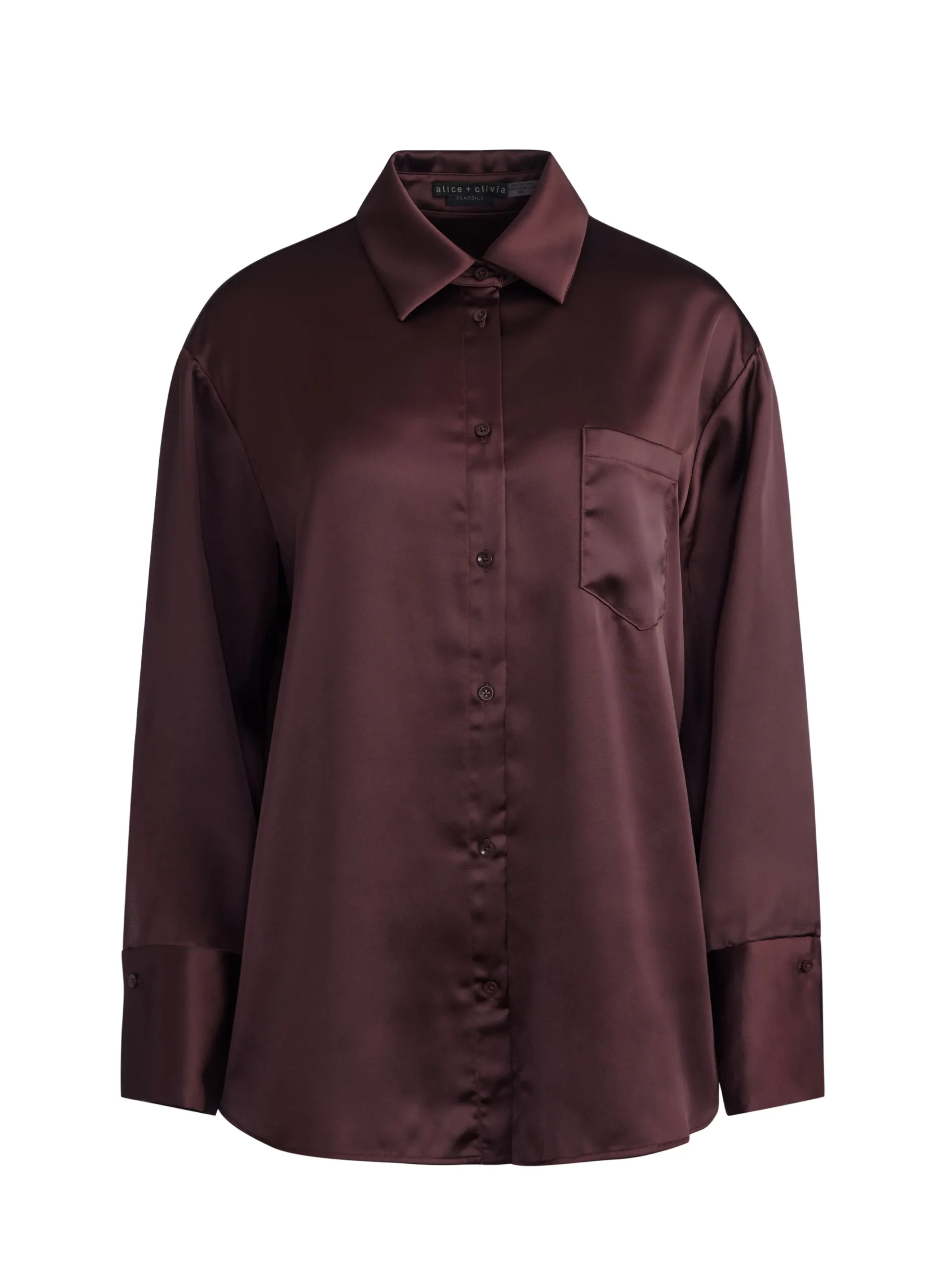 Alice and Olivia FINELY OVERSIZED BUTTON DOWN SHIRT + JC WIDE LEG SIDE SLIT PANT *CLOTHING