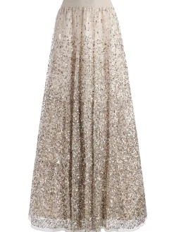 Alice and Olivia GATZ EMBELLISHED HIGH NECK TOP + CATRINA EMBELLISHED GOWN MAXI SKIRT *CLOTHING