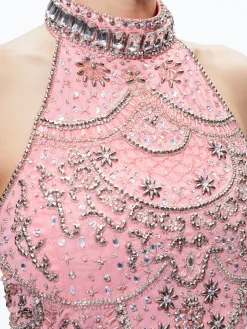 Alice and Olivia GATZ EMBELLISHED HIGH NECK TOP *CLOTHING
