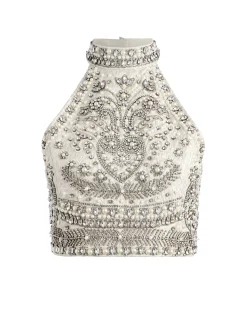 Alice and Olivia GATZ EMBELLISHED HIGH NECK TOP + CATRINA EMBELLISHED GOWN MAXI SKIRT *CLOTHING